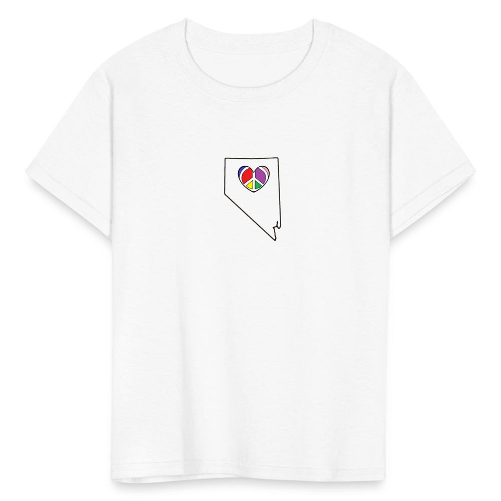 Nevada STATEment Peace Kid's White Tee Shirt - white