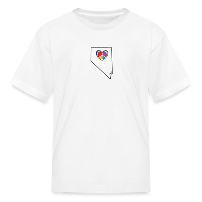 Nevada STATEment Peace Kid's White Tee Shirt - white