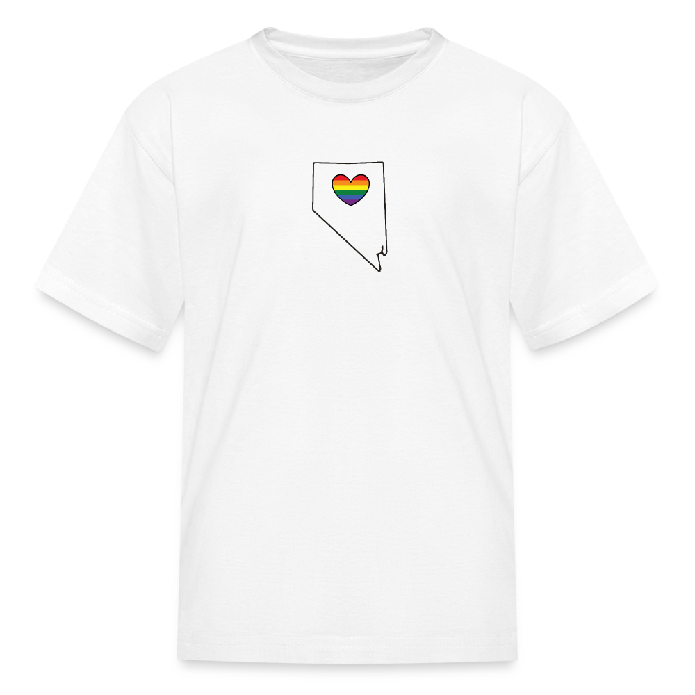 Nevada STATEment Pride Kid's White Tee Shirt - white