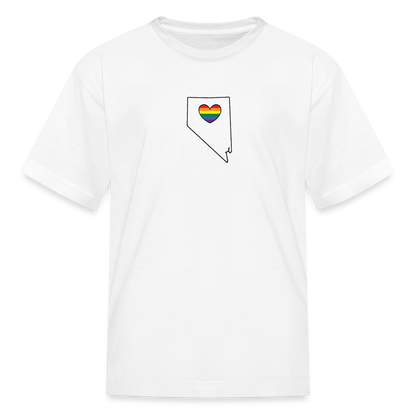 Nevada STATEment Pride Kid's White Tee Shirt - white