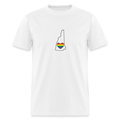 New Hampshire STATEment Pride Unisex/Men's White Tee Shirt - white