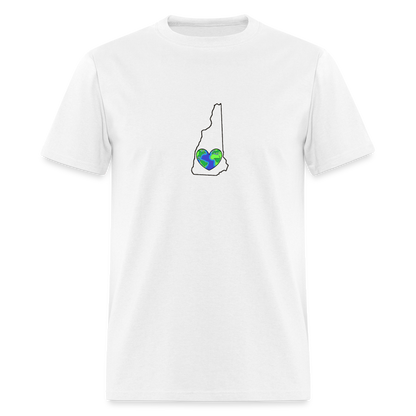 New Hampshire STATEment Earth Unisex/Men's White Tee Shirt - white