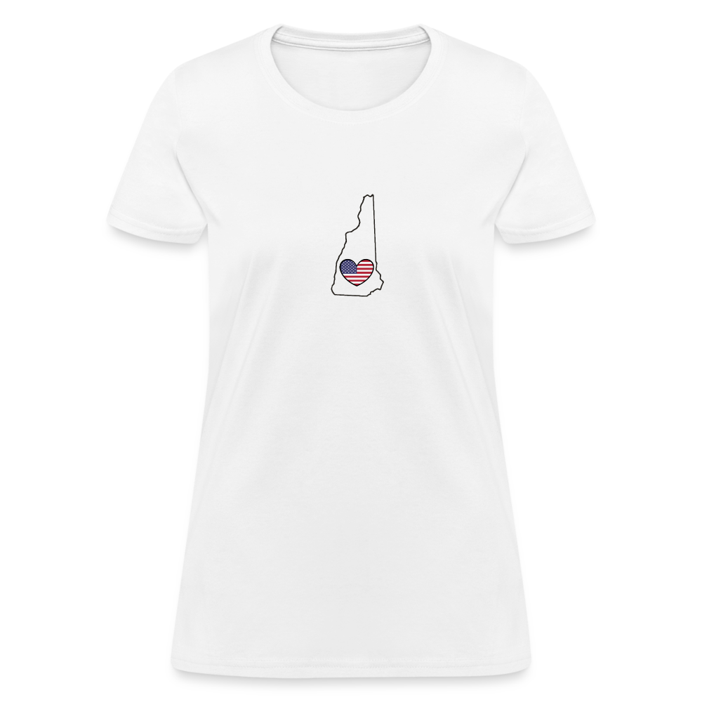 New Hampshire STATEment Americana Women's White Tee Shirt - white