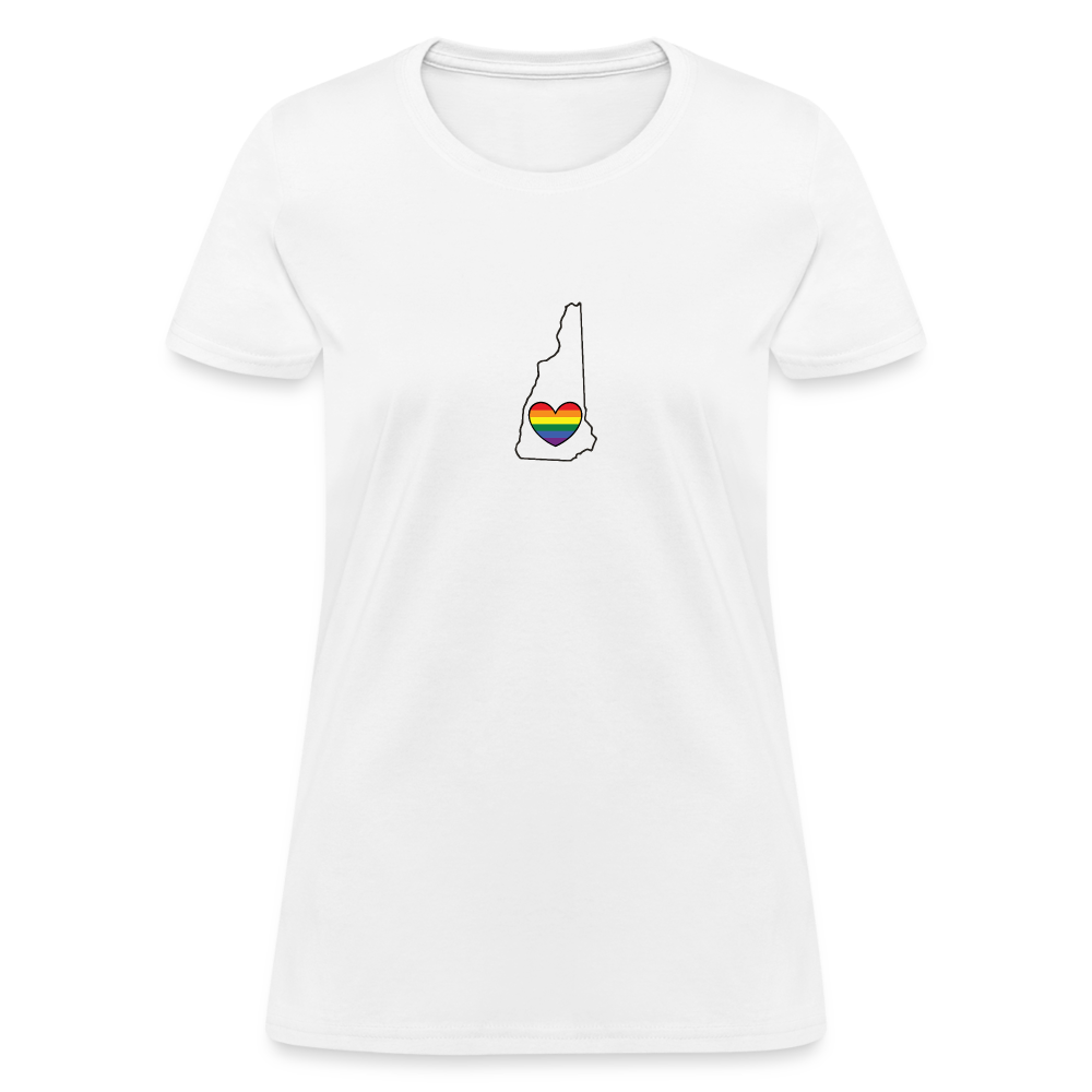 New Hampshire STATEment Pride Women's White Tee Shirt - white