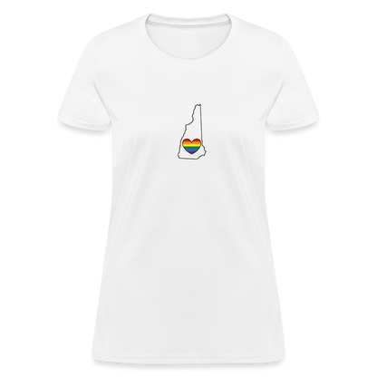 New Hampshire STATEment Pride Women's White Tee Shirt - white