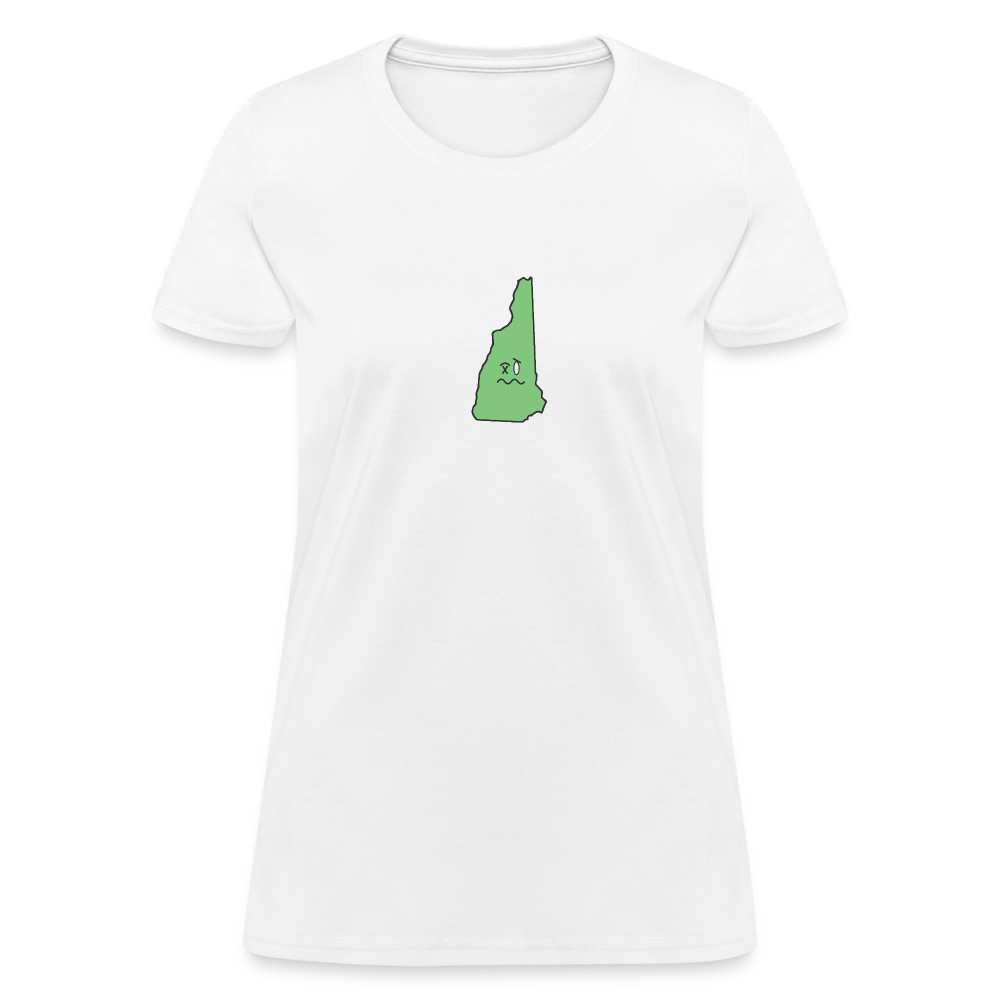 New Hampshire STATEment Wasted Women's White Tee Shirt - white