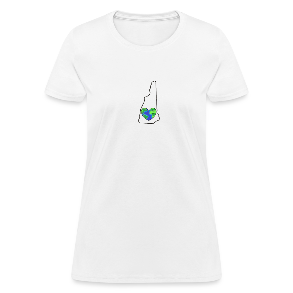 New Hampshire STATEment Earth Women's White Tee Shirt - white