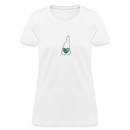 New Hampshire STATEment Earth Women's White Tee Shirt - white