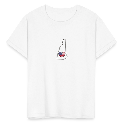 New Hampshire STATEment Americana Kid's White Tee Shirt - white