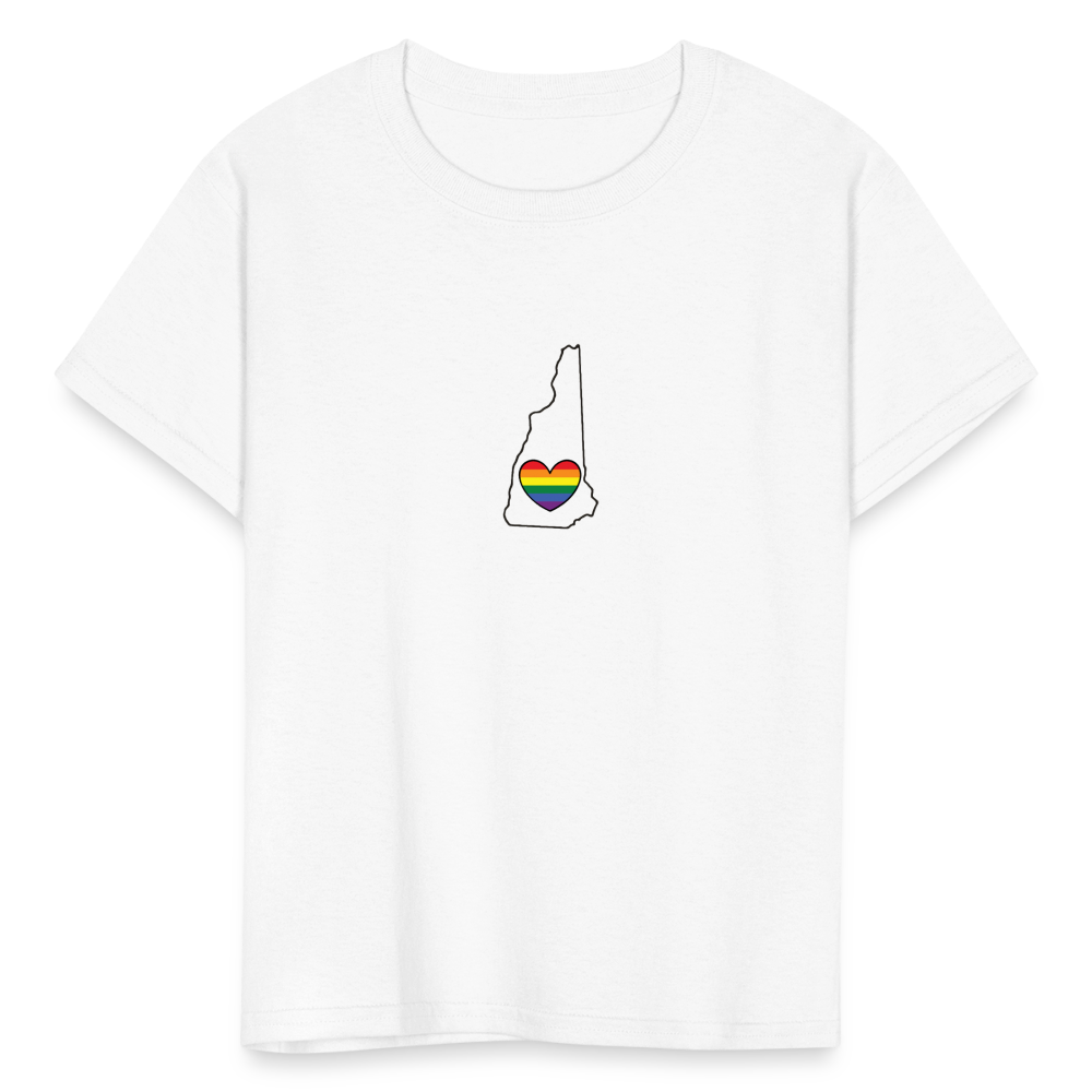 New Hampshire STATEment Pride Kid's White Tee Shirt - white