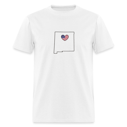 New Mexico STATEment Americana Unisex/Men's White Tee Shirt - white