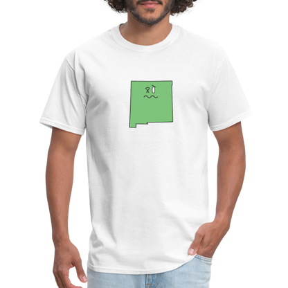 New Mexico STATEment Wasted Unisex/Men's White Tee Shirt - white