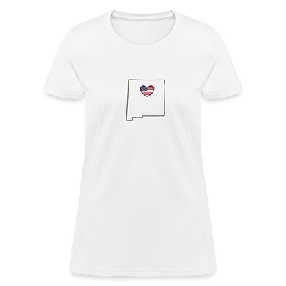 New Mexico STATEment Americana Women's White Tee Shirt - white