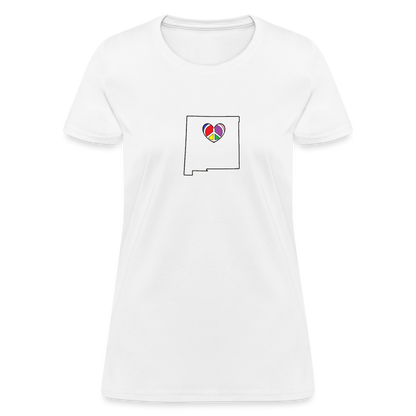 New Mexico STATEment Peace Women's White Tee Shirt - white