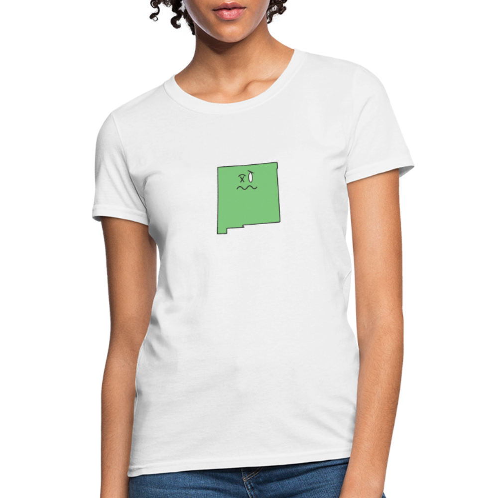 New Mexico STATEment Wasted Women's White Tee Shirt - white