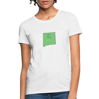 New Mexico STATEment Wasted Women's White Tee Shirt - white