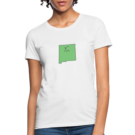 New Mexico STATEment Wasted Women's White Tee Shirt - white