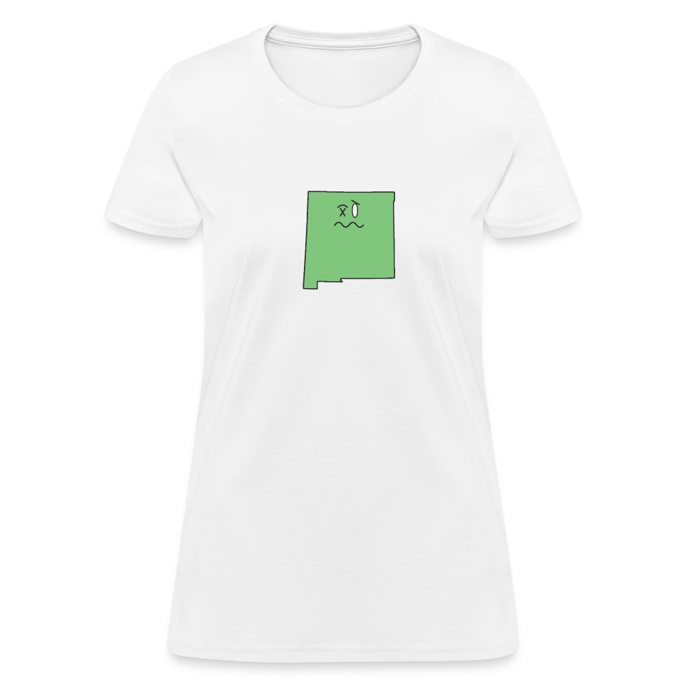 New Mexico STATEment Wasted Women's White Tee Shirt - white