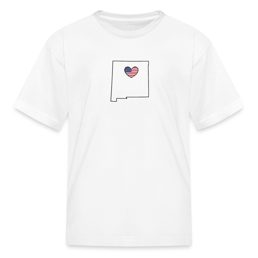 New Mexico STATEment Americana Kid's White Tee Shirt - white