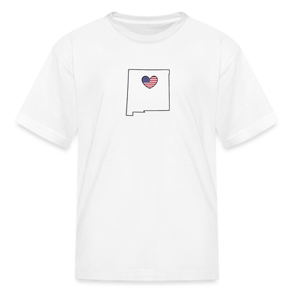 New Mexico STATEment Americana Kid's White Tee Shirt - white