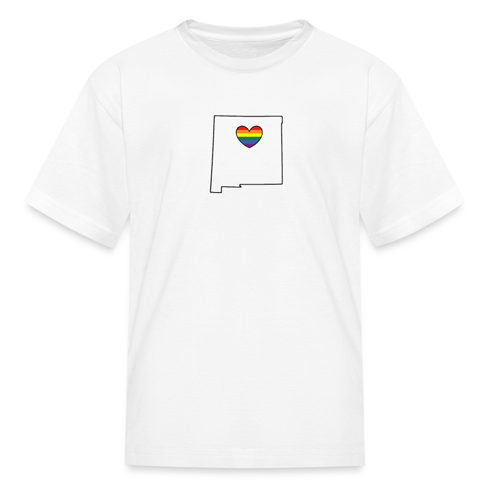 New Mexico STATEment Pride Kid's White Tee Shirt - white