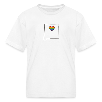 New Mexico STATEment Pride Kid's White Tee Shirt - white