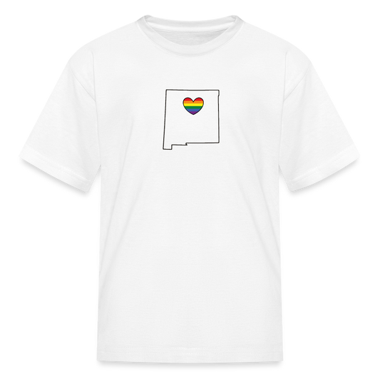 New Mexico STATEment Pride Kid's White Tee Shirt - white