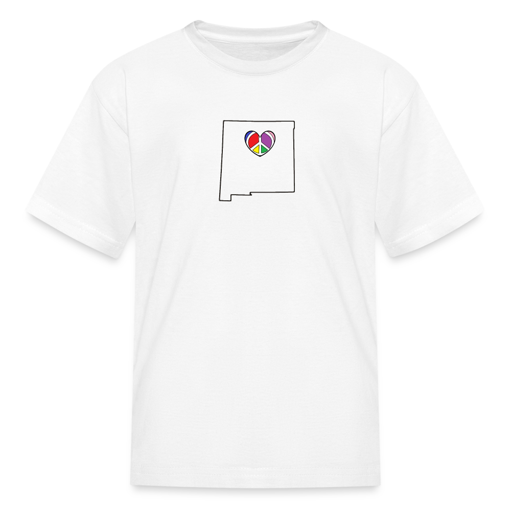 New Mexico STATEment Peace Kid's White Tee Shirt - white