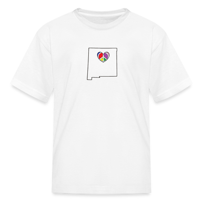 New Mexico STATEment Peace Kid's White Tee Shirt - white