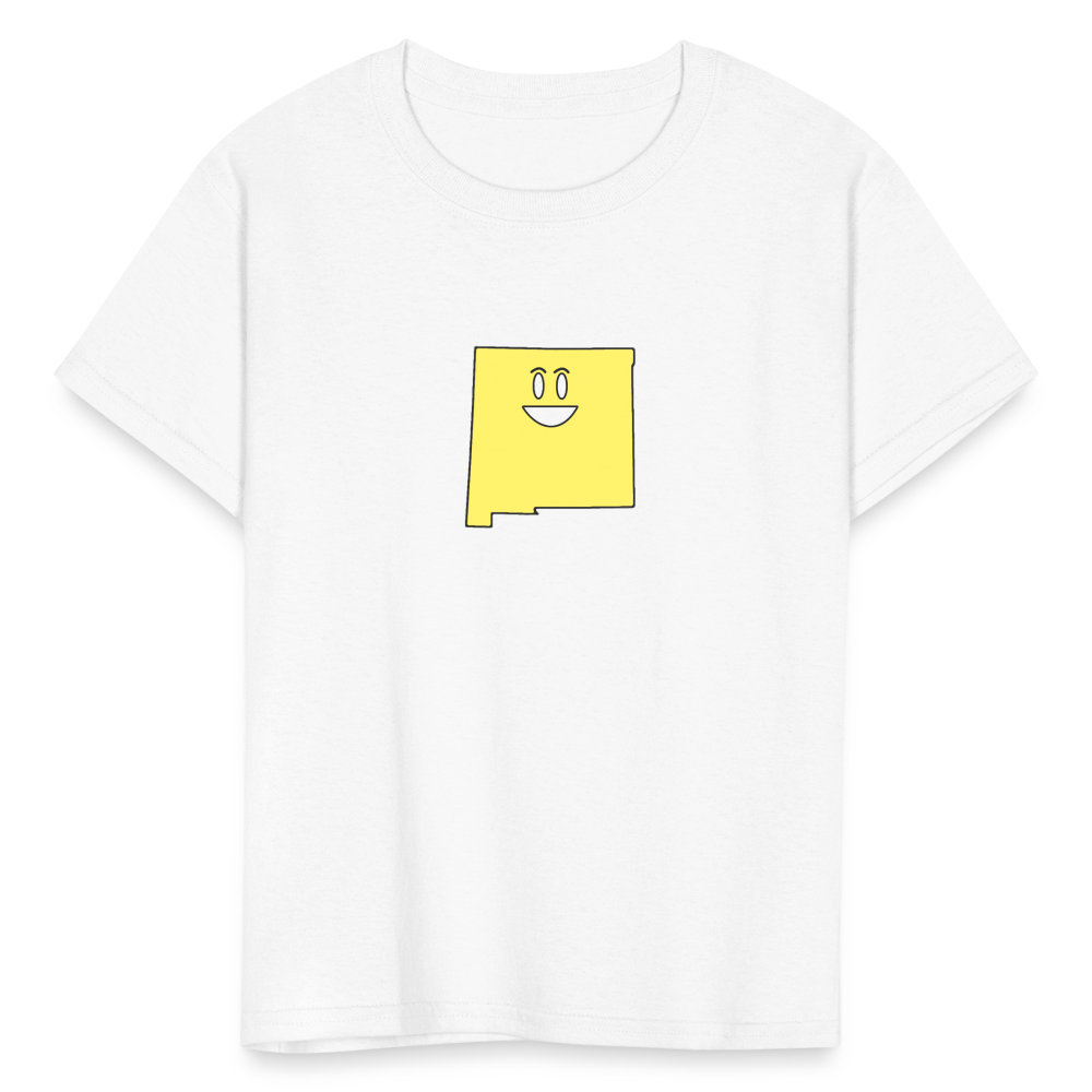 New Mexico STATEment Happy Kid's White Tee Shirt - white