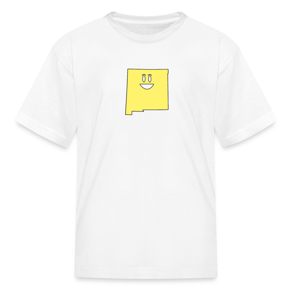 New Mexico STATEment Happy Kid's White Tee Shirt - white