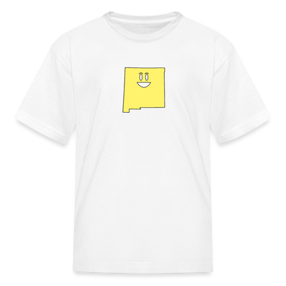 New Mexico STATEment Happy Kid's White Tee Shirt - white