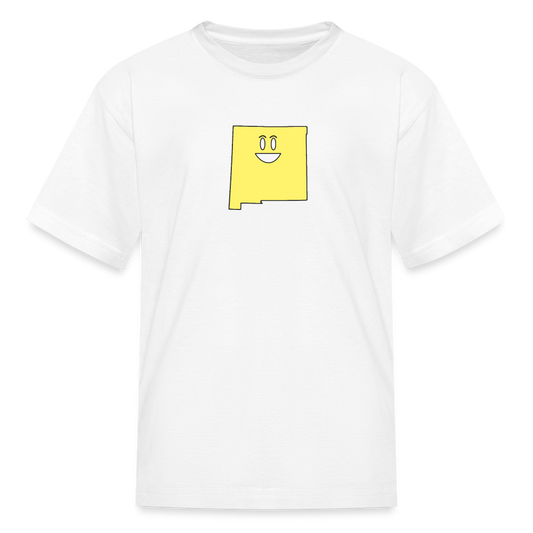 New Mexico STATEment Happy Kid's White Tee Shirt - white