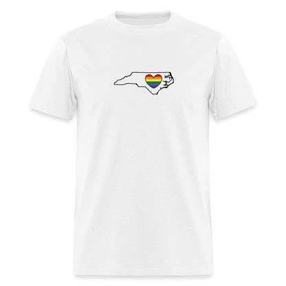 North Carolina STATEment Pride Unisex/Men's White Tee Shirt - white