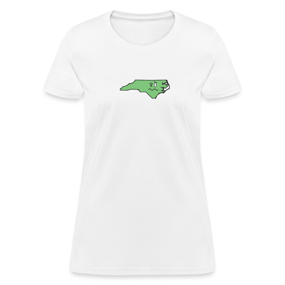 North Carolina STATEment Wasted Women's White Tee Shirt - white