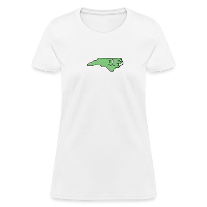 North Carolina STATEment Wasted Women's White Tee Shirt - white