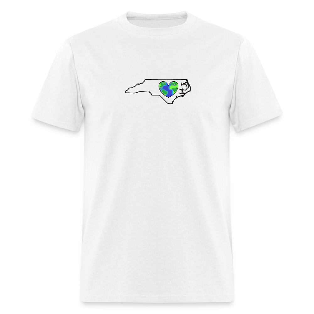 North Carolina STATEment Earth Unisex/Men's White Tee Shirt - white