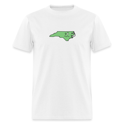 North Carolina STATEment Wasted Unisex/Men's White Tee Shirt - white