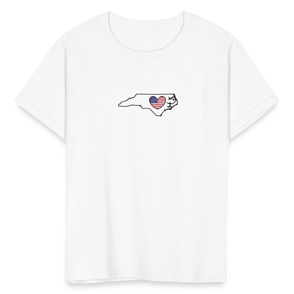 North Carolina STATEment Americana Kid's White Tee Shirt - white