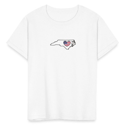 North Carolina STATEment Americana Kid's White Tee Shirt - white