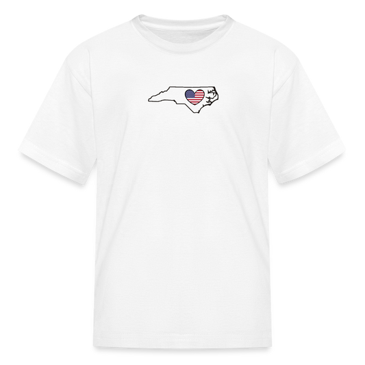 North Carolina STATEment Americana Kid's White Tee Shirt - white