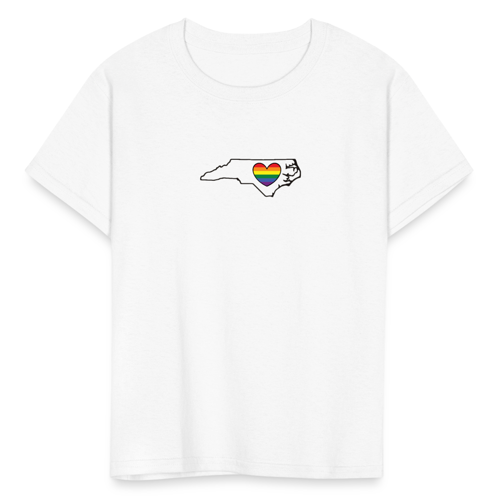 North Carolina STATEment Pride Kid's White Tee Shirt - white