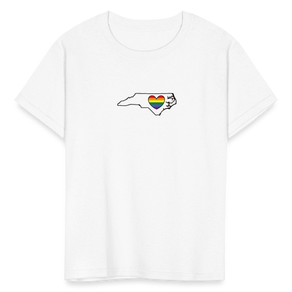 North Carolina STATEment Pride Kid's White Tee Shirt - white