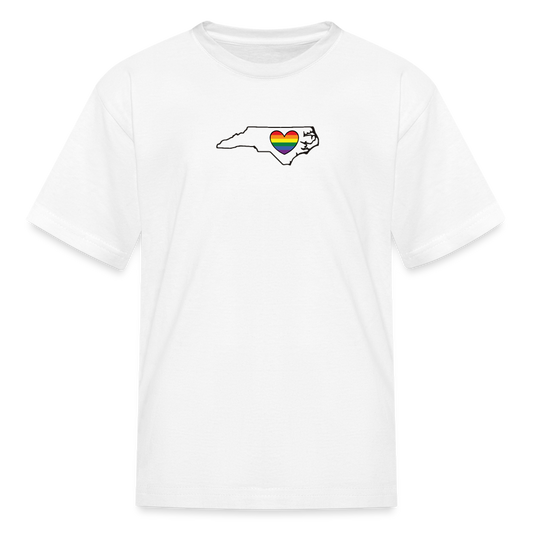 North Carolina STATEment Pride Kid's White Tee Shirt - white