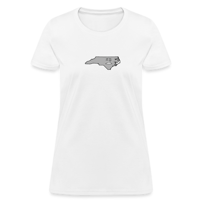 North Carolina STATEment Moody Women's White Tee Shirt - white