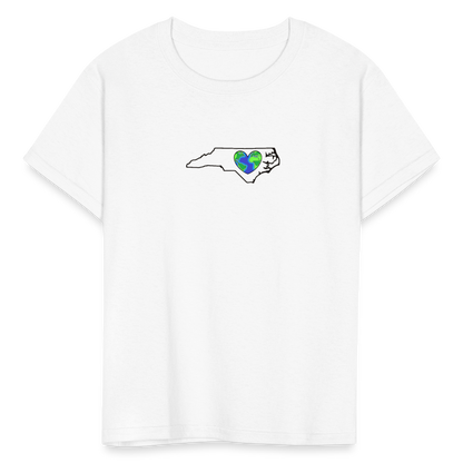 North Carolina STATEment Earth Kid's White Tee Shirt - white