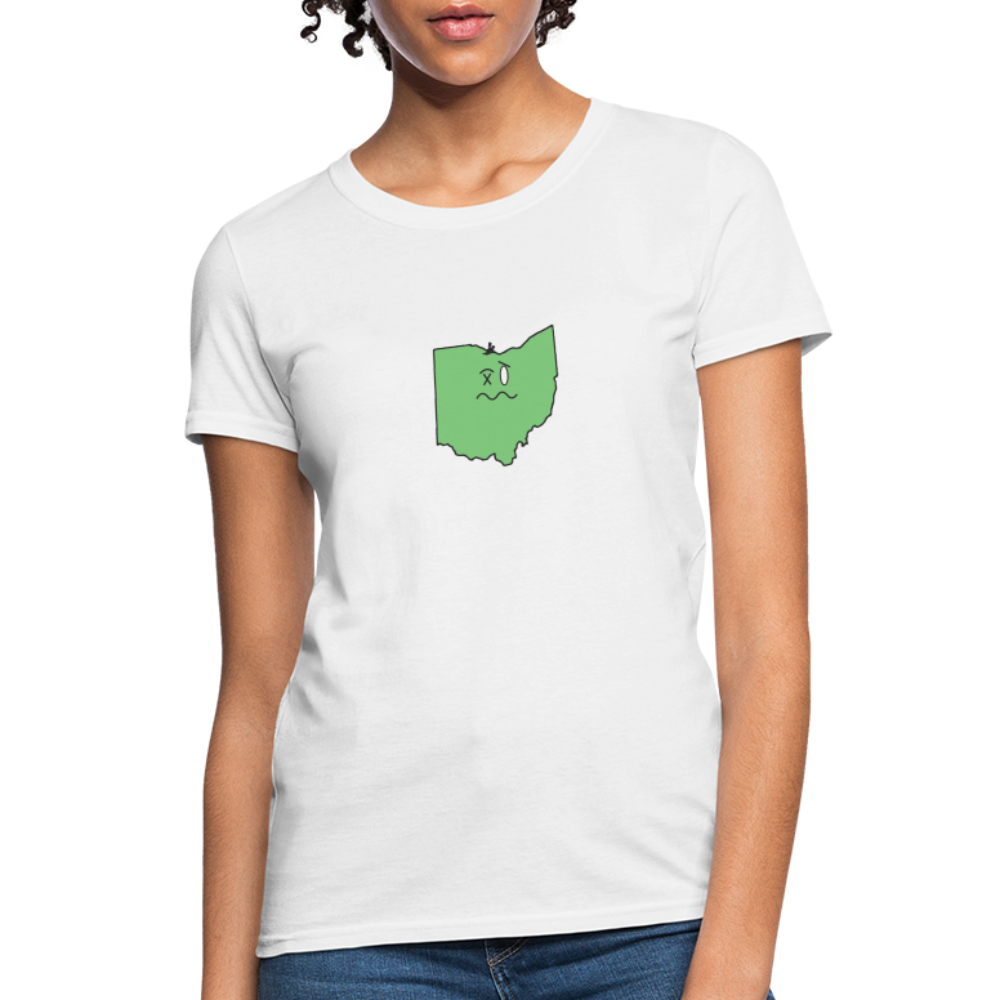 Ohio STATEment Wasted Women's White Tee Shirt - white