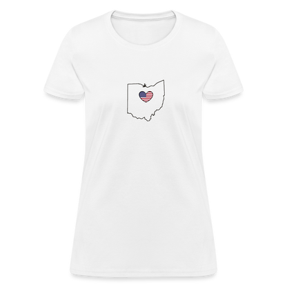 Ohio STATEment Americana Women's White Tee Shirt - white
