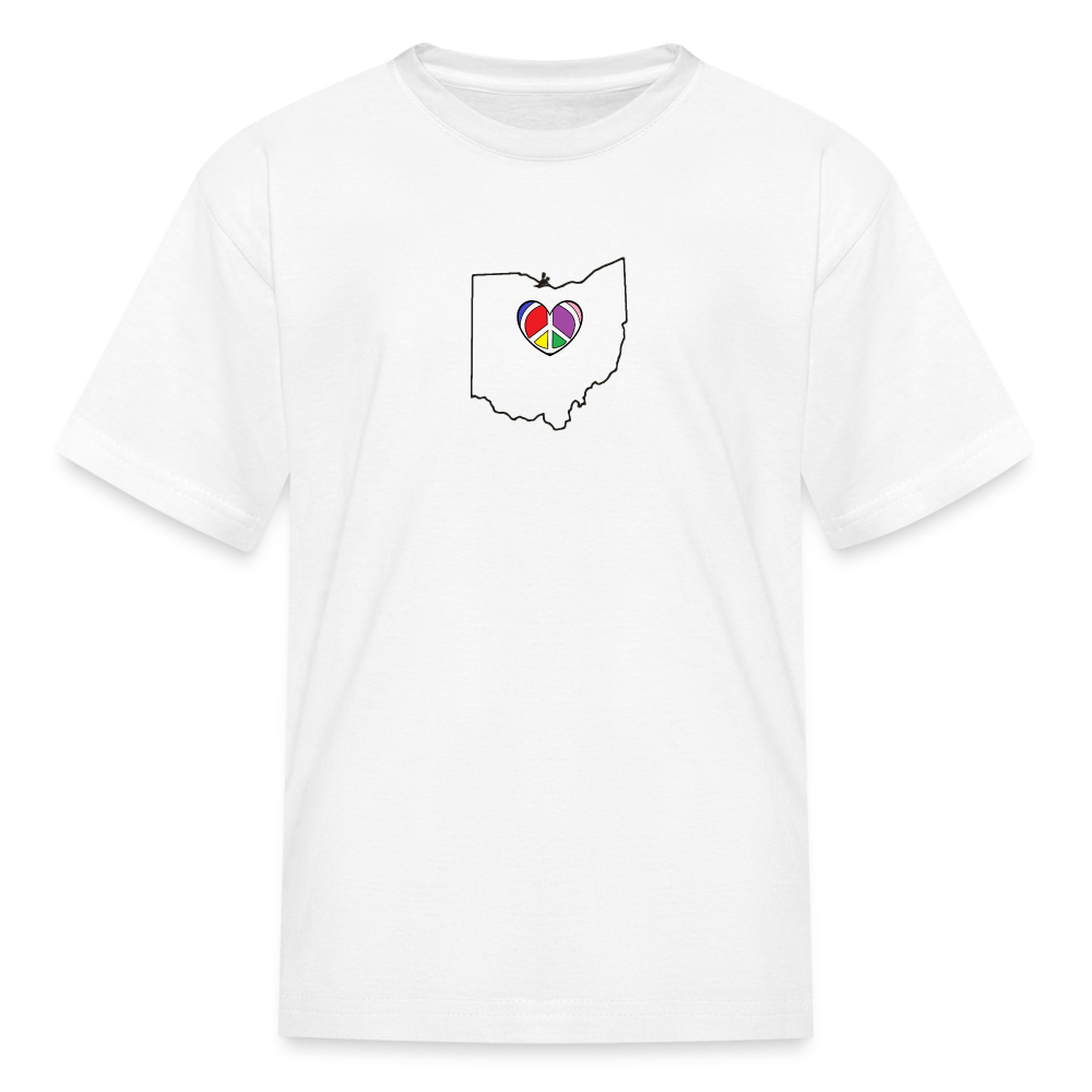 Ohio STATEment Peace Kid's White Tee Shirt - white