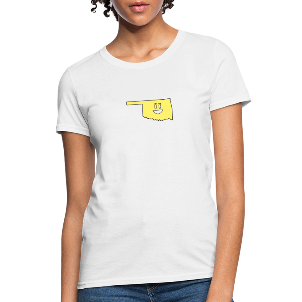 Oklahoma STATEment Happy Apocalypse Women's White Tee Shirt - white